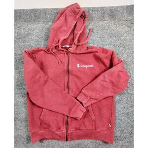 Cotopaxi Hoodie Women's S Red Full Zip Fleece Lined Organic Cotton Sweatshirt